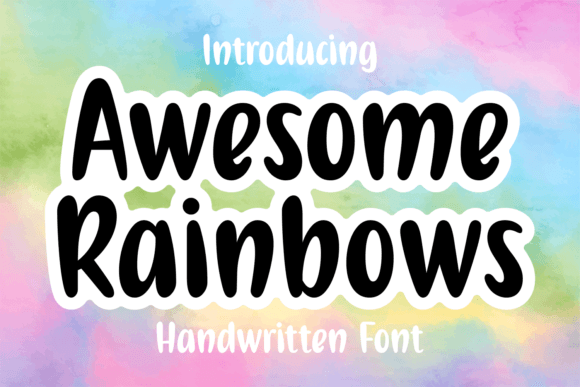 Awesome Rainbows Font: A Playful Typeface for Business Branding