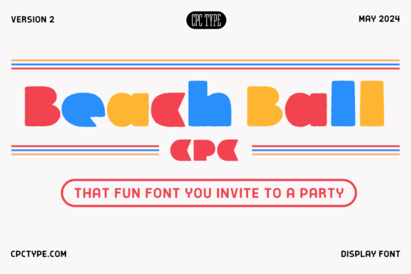 Beach Ball CPC: A Playful Display Font for Creative Projects