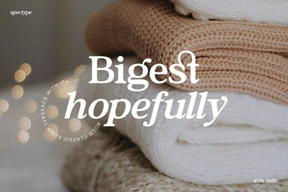 Bigest Hopefully: A Serif Font That Elevates Branding Projects