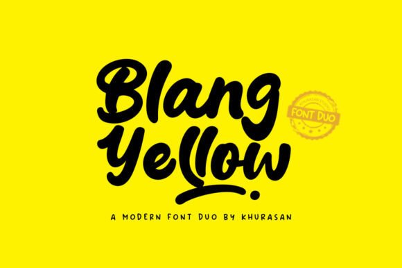 Blang Yellow Duo: A Playful Script Font for Creative Branding