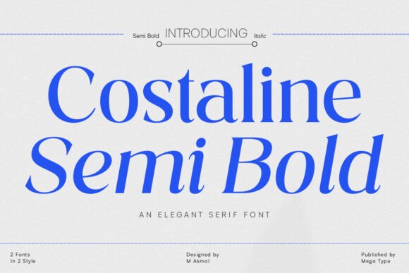 Costaline Semi Bold: A Stylish Serif Font for Crafters and Makers