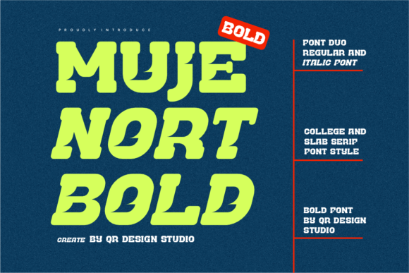 Mujenort Bold: A Slab Serif Typeface for Craft Creations