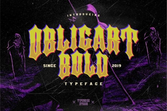 Obligart Bold: A Blackletter Font for Crafters and Product Makers