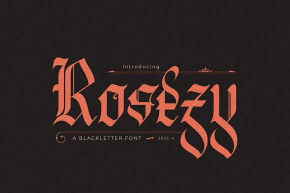 Rosezy Font Review: A Bold Blackletter for Impactful Branding