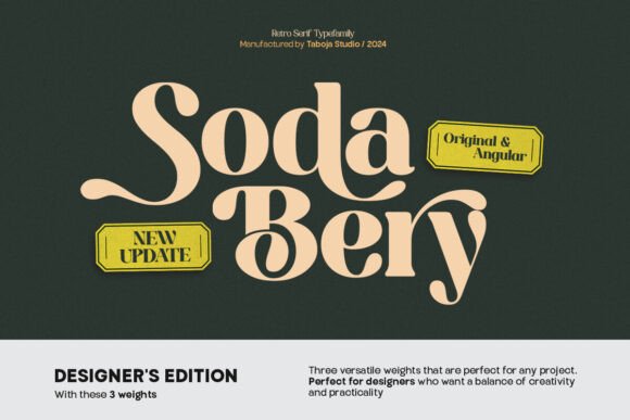Sodabery Designer’s Edition: A Typeface for Creative Crafters